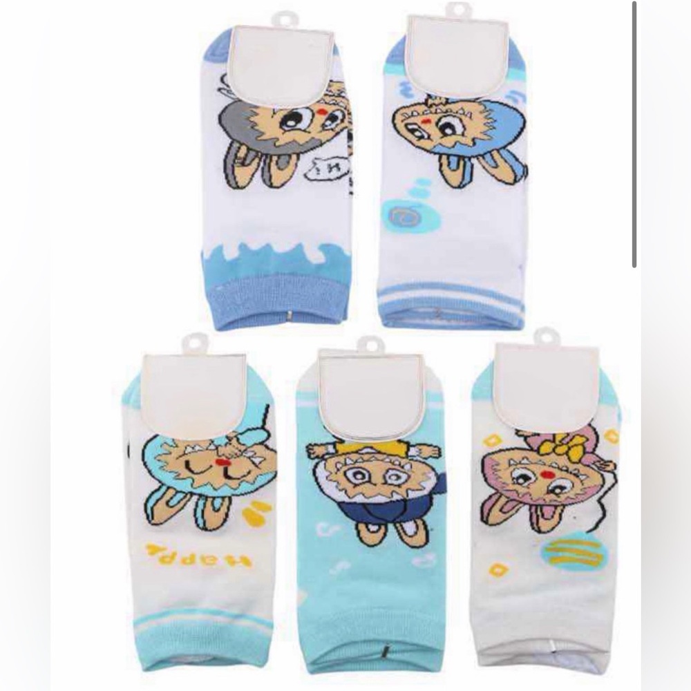 6 Labubu pair of socks